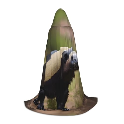 Zauberer-Umhang mit süßem Honigdachs-Druck, mit Kapuze, Halloween, Mittelalter, Renaissance, Cosplay, Weihnachten, Party-Outfits Zauberer-Umhang mit süßem Honigdachs-Druck, mit Kapuze, Halloween, Mittelalter, Renaissance, Cosplay, Weihnachten, Party-Outfits von EdWal