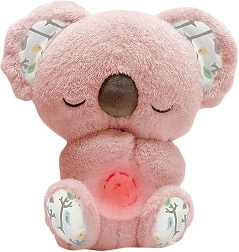 New Upgrade Schlummer Otter,Baby Erstausstattung Neugeborene,Koala lindernde Angst, Plüschspielzeug Angst schlafen, Otter Kuscheltier Mit Herzschlag, Babyparty Und Neugeborenen Geschenk (Rosa) von Edahinfsig