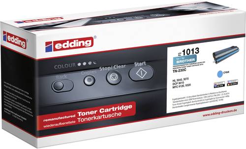 Edding Tonerkassette ersetzt Brother TN-230C, TN230C Kompatibel Cyan 1400 Seiten 1013 von Edding