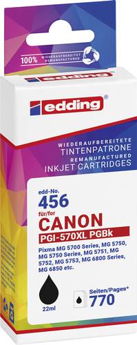 Edding Druckerpatrone ersetzt Canon PGI-570XL Kompatibel Schwarz EDD-456 18-456-01 von Edding