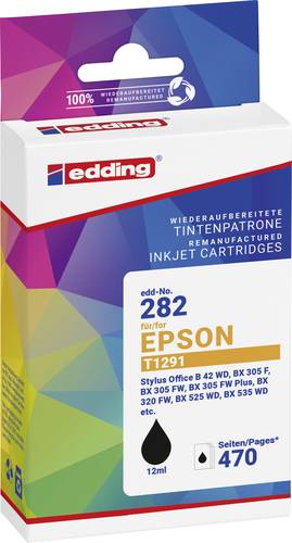 Edding Druckerpatrone ersetzt Epson T1291 Kompatibel Schwarz EDD-282 18-282-01 von Edding