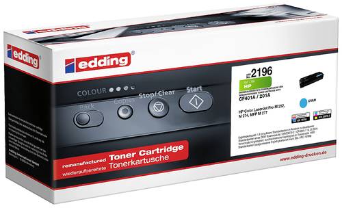 Edding Toner ersetzt HP 201A (CF401A) Kompatibel Cyan 1400 Seiten EDD-2196 18-2196 von Edding