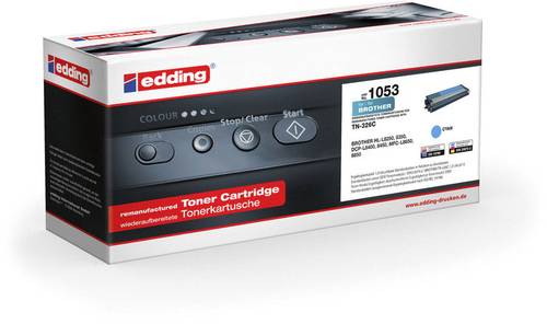 Edding Toner Kompatibel Cyan 3500 Seiten EDD-1053 Brother TN-326C 18-1053 von Edding