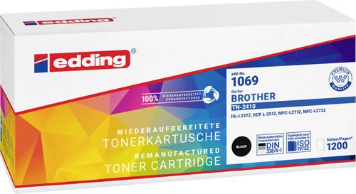 Edding Toner ersetzt Brother TN-2410 Kompatibel Schwarz 1200 Seiten EDD-1069 18-1069 von Edding