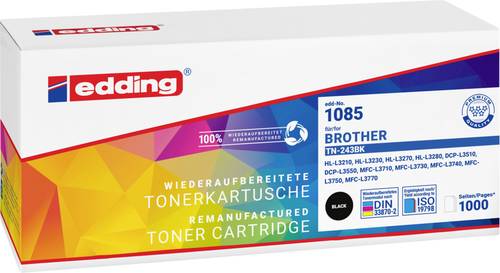 Edding Toner ersetzt Brother TN-243 Kompatibel Schwarz 1000 Seiten EDD-1085 18-1085 von Edding