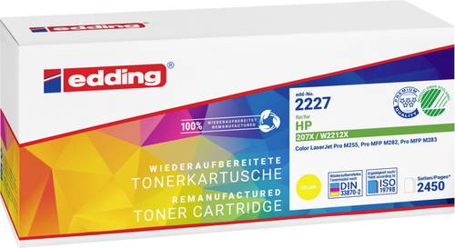 Edding Toner ersetzt HP 207X Kompatibel Magenta 2450 Seiten EDD-2227 18-2227 von Edding