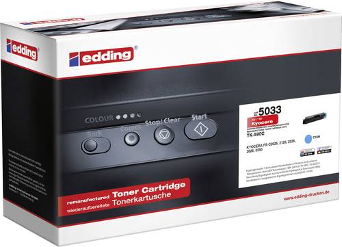 Edding Toner ersetzt Kyocera TK-590C Kompatibel Cyan 5000 Seiten 5033 18-5033 von Edding