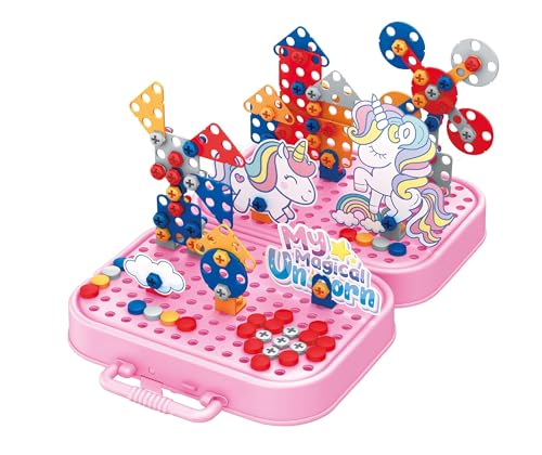 Eddy Toys Jeux de Construction Licorne - Bricolage Enfant - Activites Manuelles Pour Enfants 228 pièces - Puzzle 3D Enfant - Jeu Mosaique Enfant - Jeu de Construction Enfant von Eddy Toys