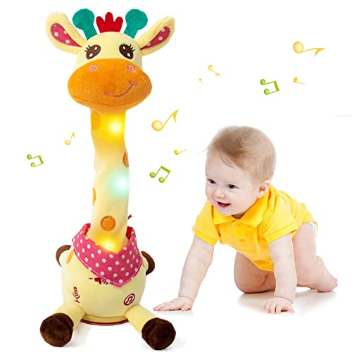 Edencomer Sprechende Giraffe Kuscheltier, Singender Tanzender Giraffe Spielzeug Nachsprechen, Lautstärkeregler Sprechender Giraffe, Geburtstagsgeschenke für Kinder Jungen Mädchen Edencomer Sprechende Giraffe Kuscheltier, Singender Tanzender Giraffe Spielzeug Nachsprechen, Lautstärkeregler Sprechender Giraffe, Geburtstagsgeschenke für Kinder Jungen Mädchen von Edencomer