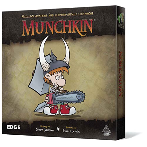 EDGE Studio | Munchkin | Kartenspiel | Tötet die Monster, stehle den Schatz, steche Deine Freunde | ab 10 Jahren, 3 bis 6 Spieler, 60 Minuten pro Spiel | Spanisch von EDGE