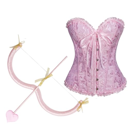 Edhomenn Valentinstag Amor Pfeil Set, Amor Bogen und Pfeil Kostüm, Damen Valentinstag Verkleidung (02 Pink, M) von Edhomenn