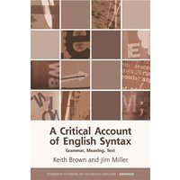 A Critical Account of English Syntax von Edinburgh University Press