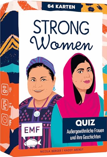 Edition Michael Fischer / EMF Verlag Kartenspiel: Strong Women: Das Quizspiel mit 64 Porträts, Zitaten und Fragen über mutige Frauen: Jane Goodall, Michelle Obama, Rosa Parks und viele mehr von Edition Michael Fischer / EMF Verlag