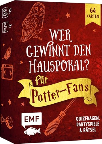 Kartenbox: Wer gewinnt den Hauspokal? Das Partyspiel für alle Harry Potter-Fans: Über 60 magische Aktionskarten mit Quizfragen, kniffligen Rätseln und lustigen Spielideen von Edition Michael Fischer / EMF Verlag