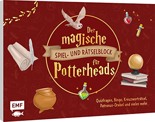 Edition Michael Fischer Der magische Spiel- und Rätselblock für Potterheads: Ultimativer Spiele-Spaß für Harry Potter-Fans: Quizfragen, Bingo, Kreuzworträtsel, Patronus-Orakel und vieles mehr von Edition Michael Fischer