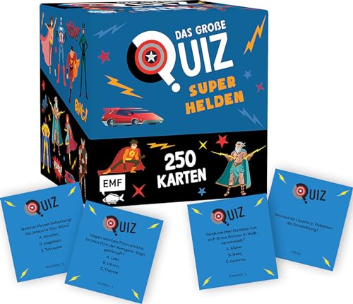 Kartenbox: Das große Quiz – Superhelden. Was ist der Lieblingssatz von Groot? 250 Karten mit spannenden Wissensfragen und Fakten für Marvel-, DC-, Star Wars- und Manga-Fans ab 8 Jahren von Edition Michael Fischer