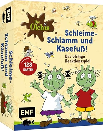 Edition Michael Fischer 34310 Kartenspiel: Die Olchis. Schleime-Schlamm und Käsefuß Das olchige Reaktionsspiel mit 128 Karten für 2-6 Personen ab 5 Jahren, Yellow von Edition Michael Fischer