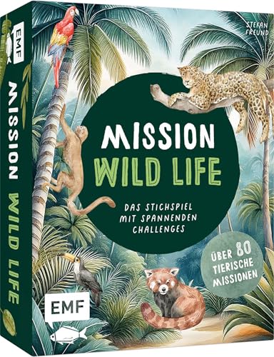 Edition Michael Fischer 34320 Kartenspiel: Mission: Wild Life. Das Stichspiel mit 128 Karten und über 80 spannenden Challenges von 10 bis 100 Jahren, White von Edition Michael Fischer