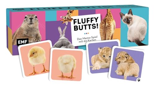 Edition Michael Fischer Memo-Spiel: Fluffy Butts – Finde den passenden Po zum Kopf! Mit 60 lustigen Tier-Motiven von Cute bis flauschig für Tierfans von 6-99 Jahren Edition Michael Fischer Memo-Spiel: Fluffy Butts – Finde den passenden Po zum Kopf! Mit 60 lustigen Tier-Motiven von Cute bis flauschig für Tierfans von 6-99 Jahren von Edition Michael Fischer
