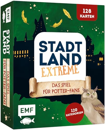 Kartenspiel: Stadt, Land, Extreme – Das inoffizielle Spiel für Harry Potter-Fans mit 128 Karten. Der Spieleklassiker ganz anders mit 120 magischen Kategorien und Aktionskarten für alle Potter-Fans von Edition Michael Fischer