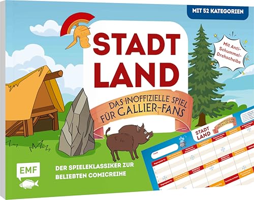 Stadt, Land, das inoffizielle Spiel für Gallier-Fans – Der Spieleklassiker zur beliebten Comicreihe. Der ultimative Stadt, Land, Fluss-Spieleblock mit 52 Kategorien aus dem kleinen gallischen Dorf Stadt, Land, das inoffizielle Spiel für Gallier-Fans – Der Spieleklassiker zur beliebten Comicreihe. Der ultimative Stadt, Land, Fluss-Spieleblock mit 52 Kategorien aus dem kleinen gallischen Dorf von Edition Michael Fischer
