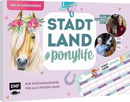 Stadt, Land, # ponylife – Der Spieleklassiker für alle Pferde-Fans: Der ultimative Stadt, Land, Fluss-Spieleblock mit 29 Kategorien von Lia und Lea Stadt, Land, # ponylife – Der Spieleklassiker für alle Pferde-Fans: Der ultimative Stadt, Land, Fluss-Spieleblock mit 29 Kategorien von Lia und Lea von Edition Michael Fischer
