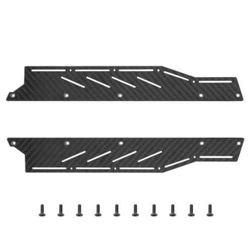 Edsdeyet Kohlefaser-RC-Car-Seitenplattenschutz, Fußpedal-Seitenschweller-Set für ARRMA F1 Limitless 1/7 Ersatzteile von Edsdeyet