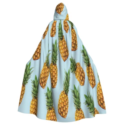 EdsfFehs Ananas-Umhang mit Kapuze und Aufdruck, Halloween-Umhang, Cosplay-Kostüm, Party-Umhang, Unisex von EdsfFehs