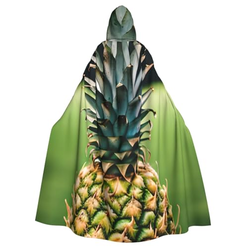 EdsfFehs Kapuzenumhang mit Ananas-Aufdruck, Halloween-Umhang, Cosplay-Kostüm, Party-Umhang, Unisex von EdsfFehs