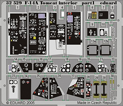 Eduard Accessories 32529 Modellbauzubehör F-14A Tomcat Interior für Tamiya-Bausatz von Eduard