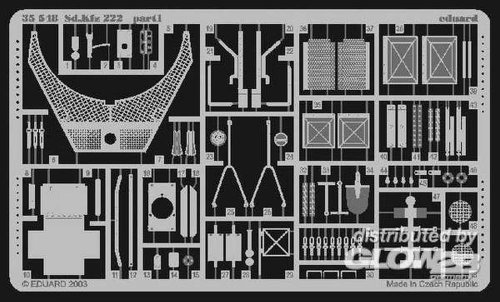 Eduard Accessories 35548 Modellbauzubehör Sd.Kfz 222 für Tamiya Bausätze 35270/35051 von Eduard