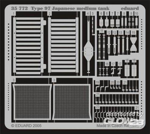 Eduard Accessories 35772 Modellbauzubehör Type 97 Japanese Medium Tank für Tamiya Bausatz 35137 von Eduard