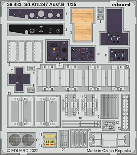 Eduard Accessories EDP36483 Eduard Photoetch 1:35 - Sd.Kfz.247 AUSF.B (RV/ICM) Maßstab Modell Zubehör Set von Eduard