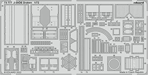 Eduard Accessories EDP73777 Eduard Photoetch 1:72-J-35OE Draken (Hasegawa/Hobby2000) Maßstab Modell Zubehör Set von Eduard