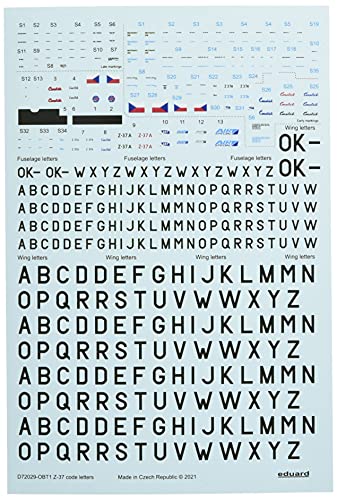 (EDDD72029) – Eduard Decals 1:72 – Z-37 Schablonen, Code Letters von Eduard