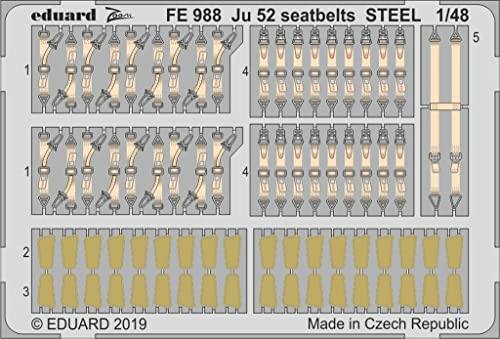 (EDPFE988) - Eduard Photetch (Zoom) 1:48 - Ju-52 Seatbelts Steel (Revell) von Eduard