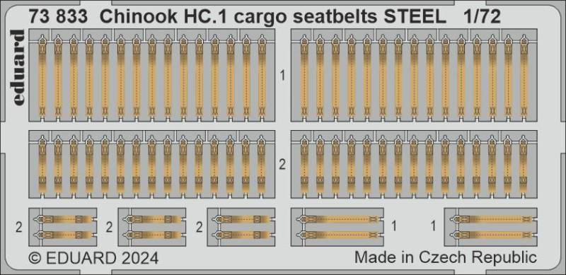 Chinook HC.1 - Cargo seatbelts - Steel [Airifx] von Eduard