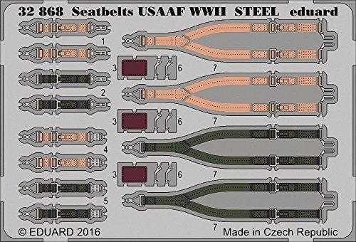 Eduard (EDP32868) Photoetch 1:32 – Seatbelts USAAF WWII (Stahl) von Eduard