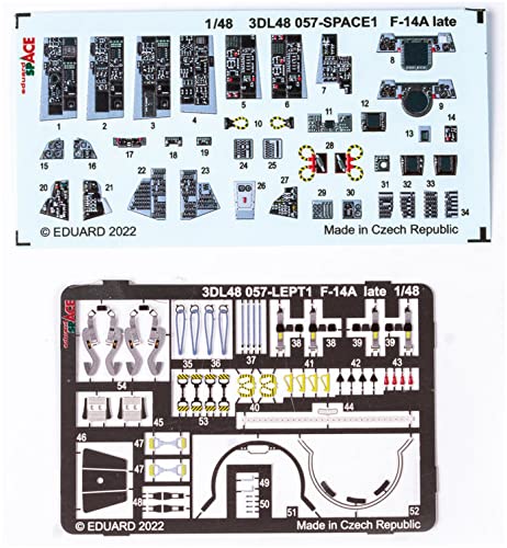 Eduard 1/48 F-14A Late Space Modellflugzeug für Tamiya, Kunststoff, Hohe Detailtreue und Realismus, Manuell, 12+, Unisex, Kinder, Modellbauer, Aviation-Enthusiasten von Eduard