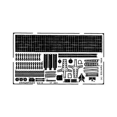 Eduard Accessories 17001 Modellbauzubehör Flugzeugträger USS Enterprise CV6 für Tamiya Bausatz 77514, Silber, Standard-Größe von Eduard