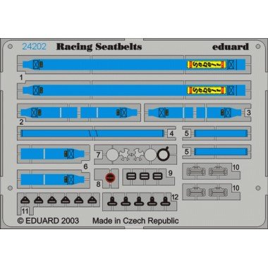 Eduard Accessories 24202 Modellbauzubehör Sitzgurte Sabelt 6 Points, Blau von Eduard