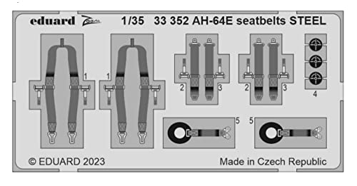 Eduard Accessories 33352 - 1:35 AH-64E seatbelts STEEL 1/35 TAKOM - Neu von Eduard