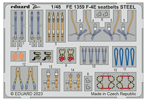 Eduard Accessories FE1359 - 1:48 F-4E seatbelts STEEL 1/48 MENG - Neu von Eduard