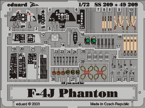 Eduard Accessories SS209 Modellbauzubehör F-4J Phantom II von Eduard