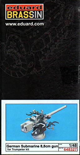 Eduard EDB648327 Messing-Set 1:48 - German Submarine 8,8cm Gun Kit, Various. von Eduard