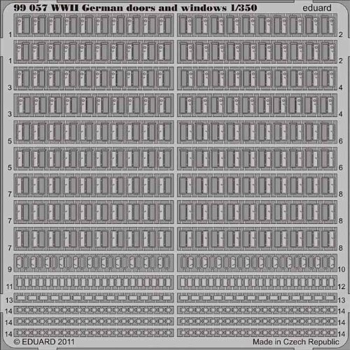 Eduard Photoetch 1:350 - WWII German Doors and Windows - EDP99057 von Eduard