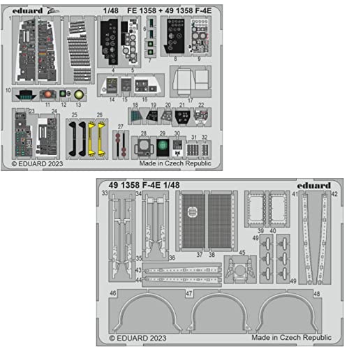 Eduard Sprue Brothers 1:48 Color PE – F-4E Phantom II Detail-Set (MNG-Kit), EDU491358 von Eduard