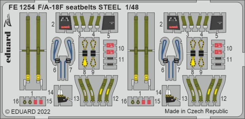 F/A-18F Hornet - Seatbelts STEEL [Meng Models] von Eduard