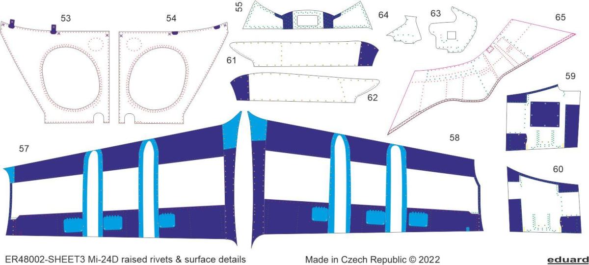 Mi-24D - Raised rivets & surface details [Eduard] von Eduard