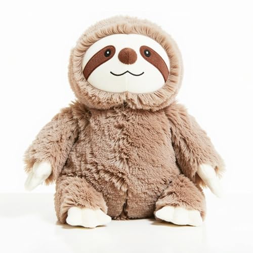 Edubini Gewichtskuscheltier für Kinder [EXTRA SCHWER] - Faultier Kuscheltier als Einschlafhilfe bei Reizüberflutung (inkl. 800g WÄRMEKISSEN) - Plüschtier, Wärmetier, Weighted Stuffed Animal von Edubini